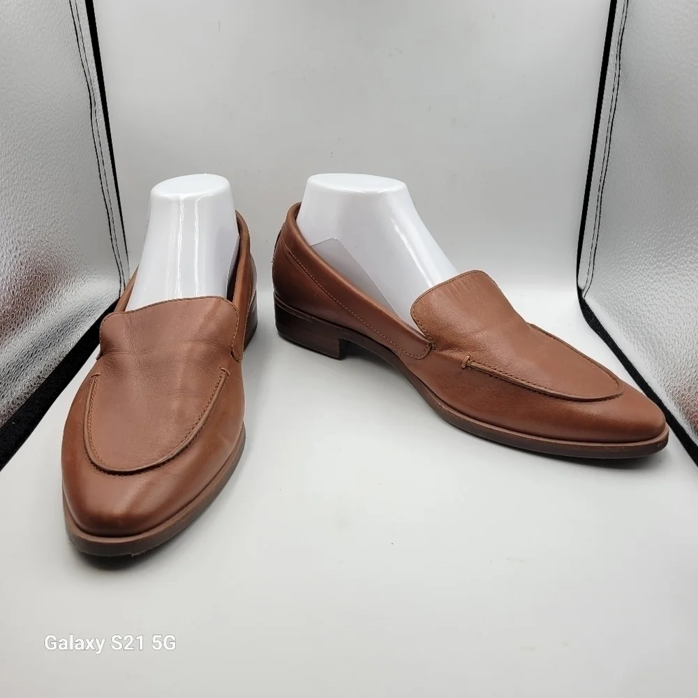 Aerosoles Brown Leather East Side Slip-On Loafers Sz 10.5